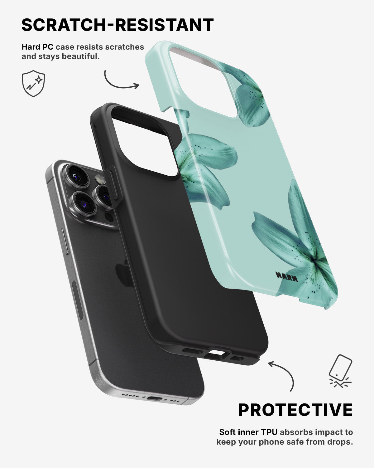 iPhone 14 Pro Tough Case – Sea Lily - View 2