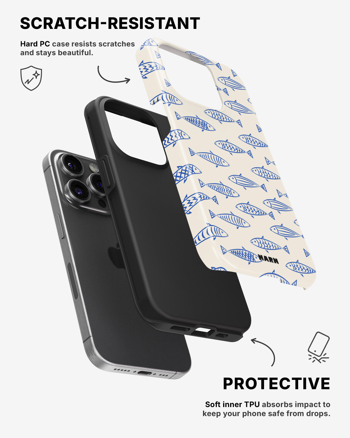 iPhone 14 Pro Tough Case – Blue Catch - View 2