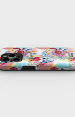 iPhone 14 Pro Tough Case – Flowered Skulls - View 3