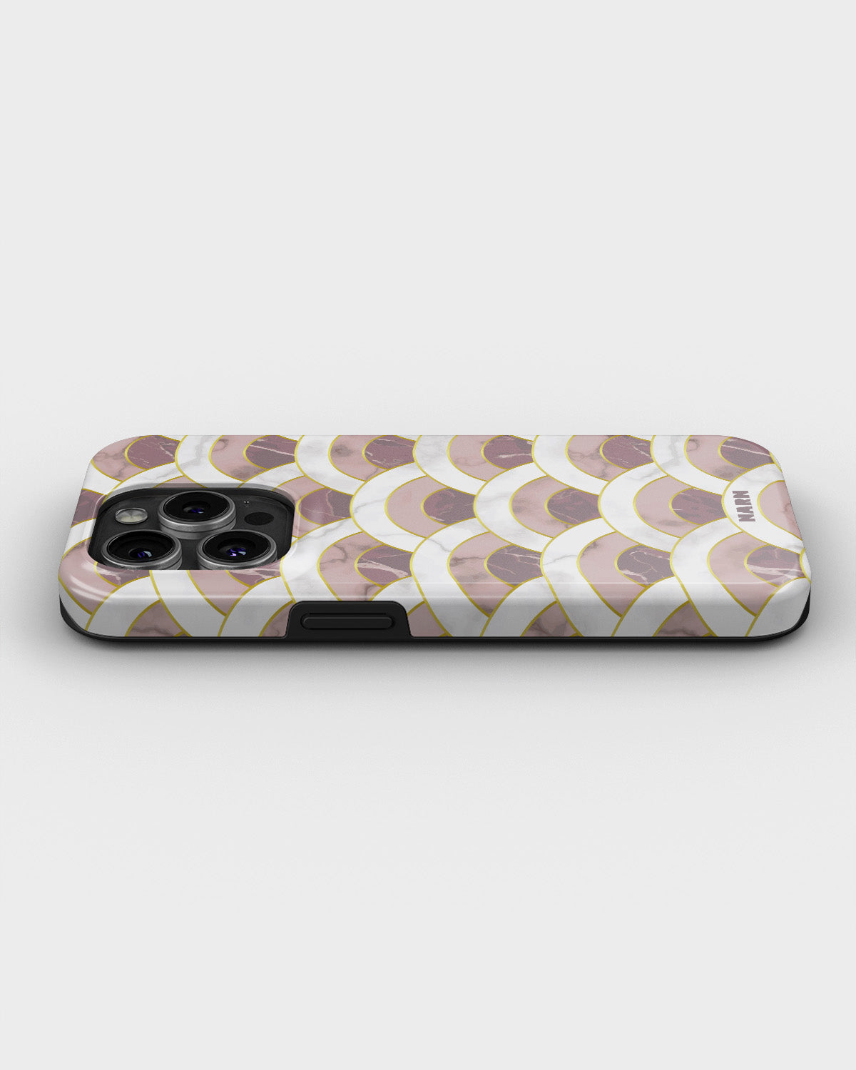 iPhone 14 Pro Tough Case – Pink Marble Waves - View 3