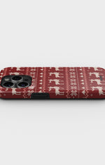 iPhone 14 Pro Tough Case – Reindeer Knit - View 3