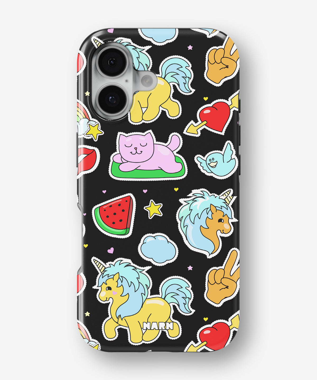 iPhone 16 Tough Case – Cute Stickers - View 1