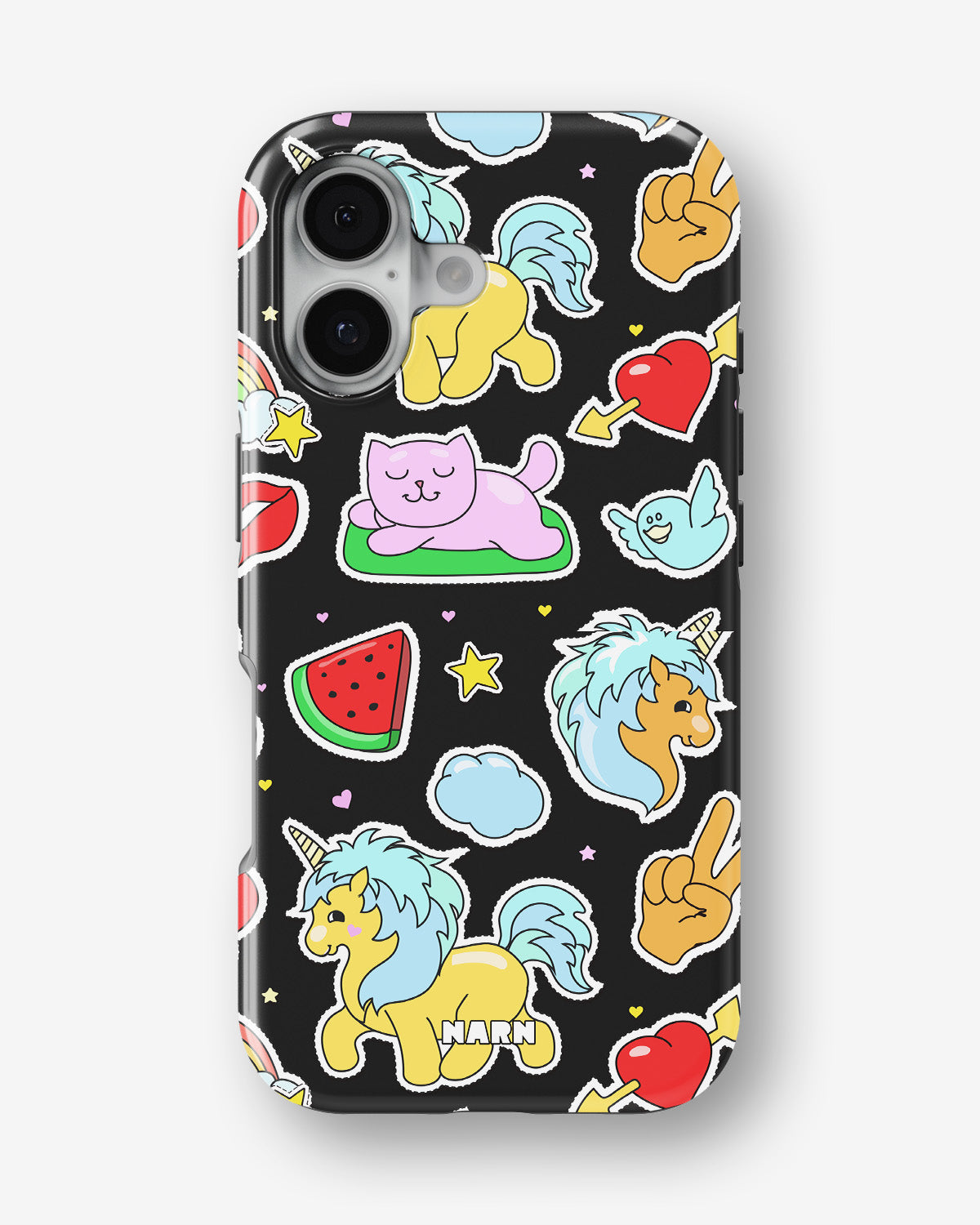 iPhone 16 Tough Case – Cute Stickers - View 1
