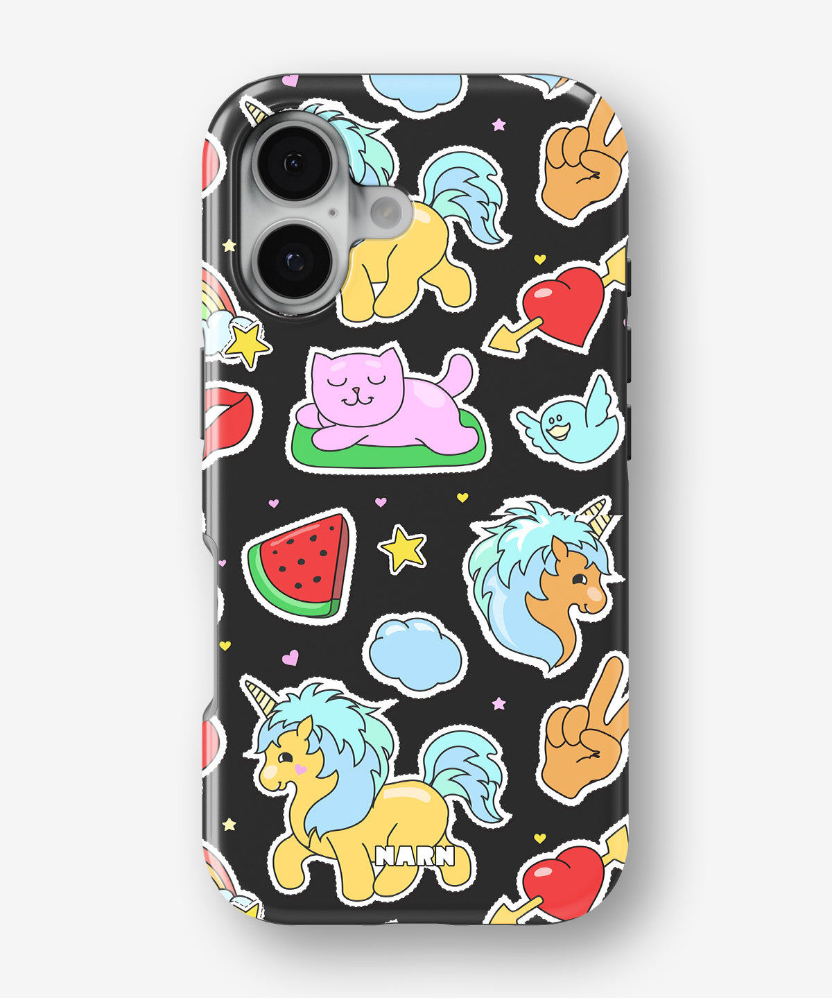 iPhone 16 Tough Case – Cute Stickers - View 1