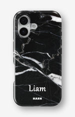 iPhone 16 Tough Case – Custom - Black Marble - View 1