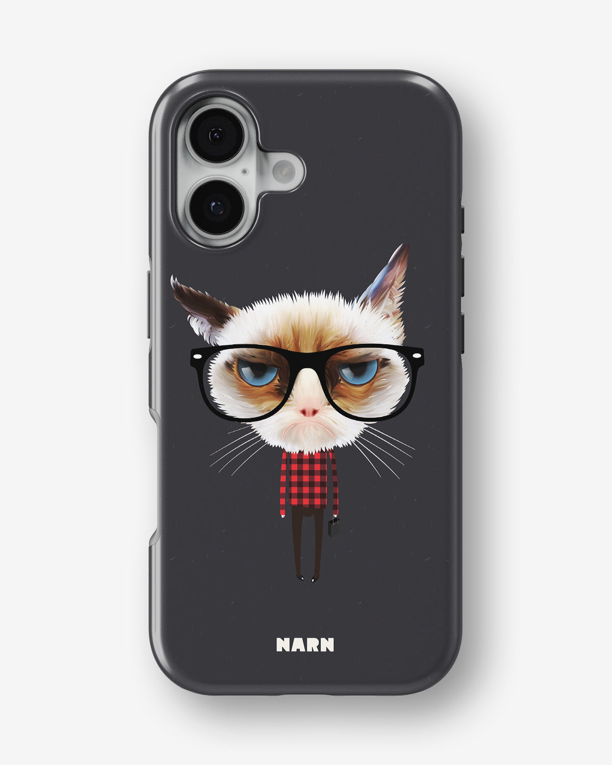 iPhone 16 Tough Case – Hipster Cat - View 1