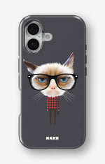 iPhone 16 Tough Case – Hipster Cat - View 1
