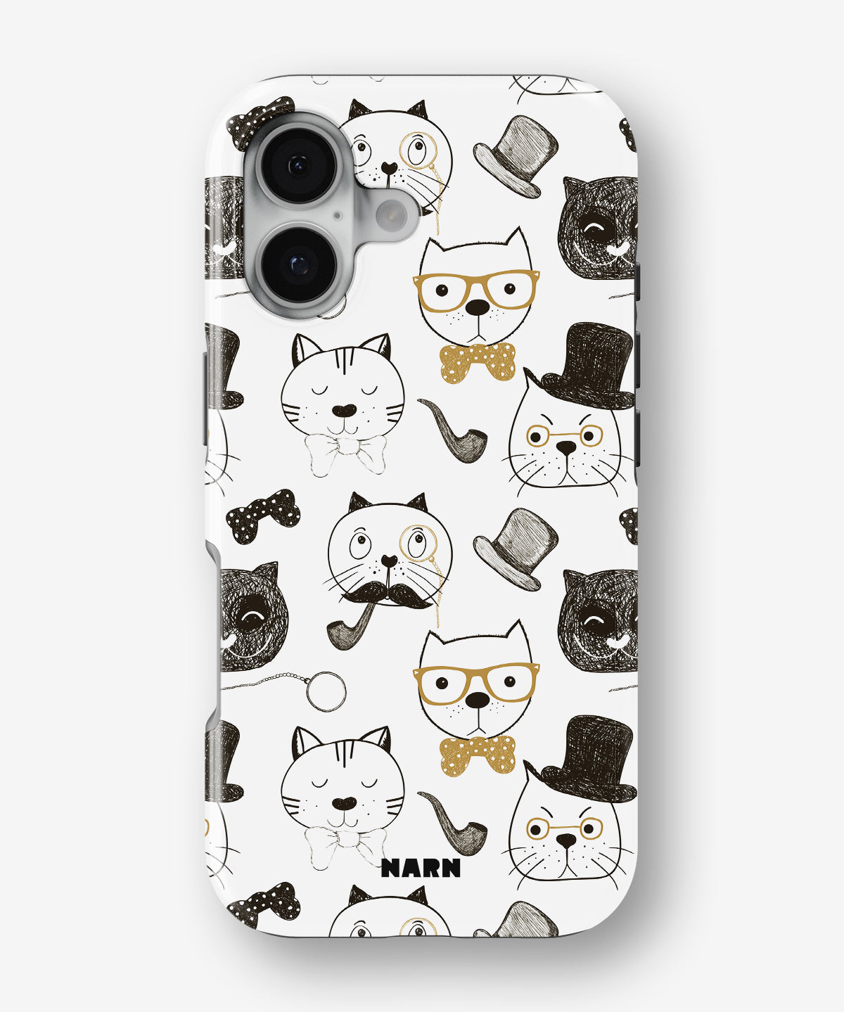 iPhone 16 Tough Case – Cartoon Cats - View 1
