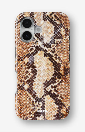 iPhone 16 Tough Case – Brown Snakeskin - View 1