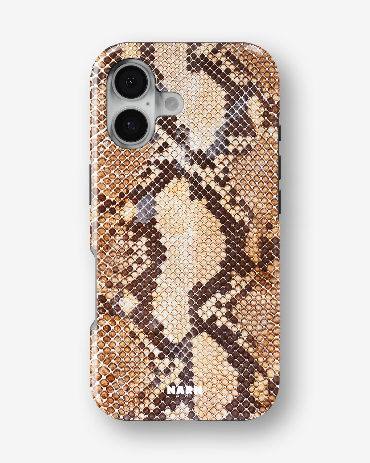 iPhone 16 Tough Case – Brown Snakeskin - View 1