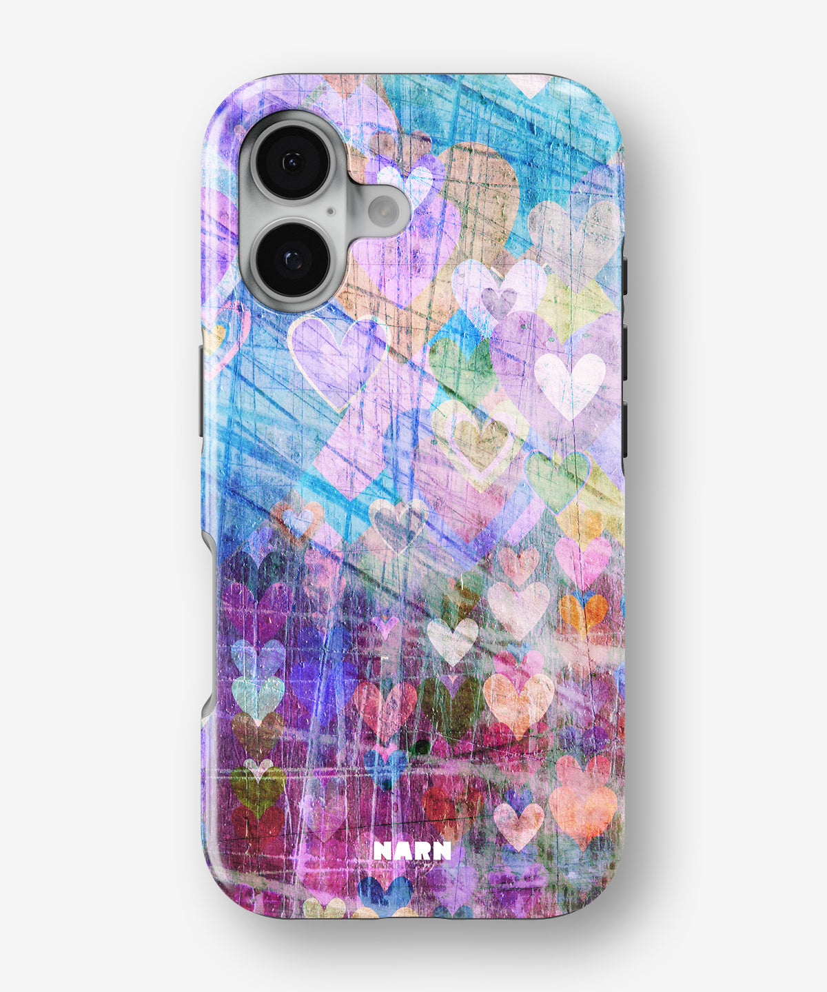 iPhone 16 Tough Case – Purple Hearts - View 1