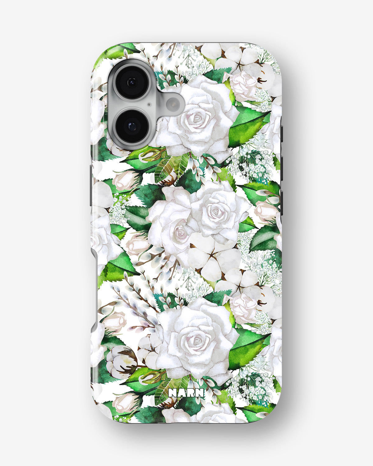 iPhone 16 Tough Case – White Bloom - View 1