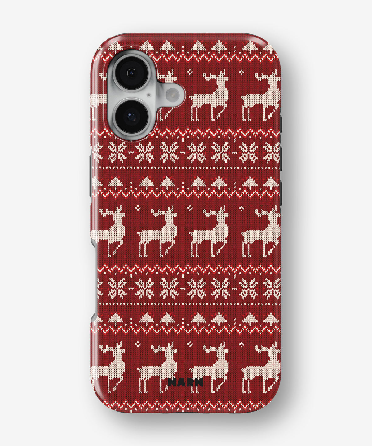 iPhone 16 Tough Case – Reindeer Knit - View 1