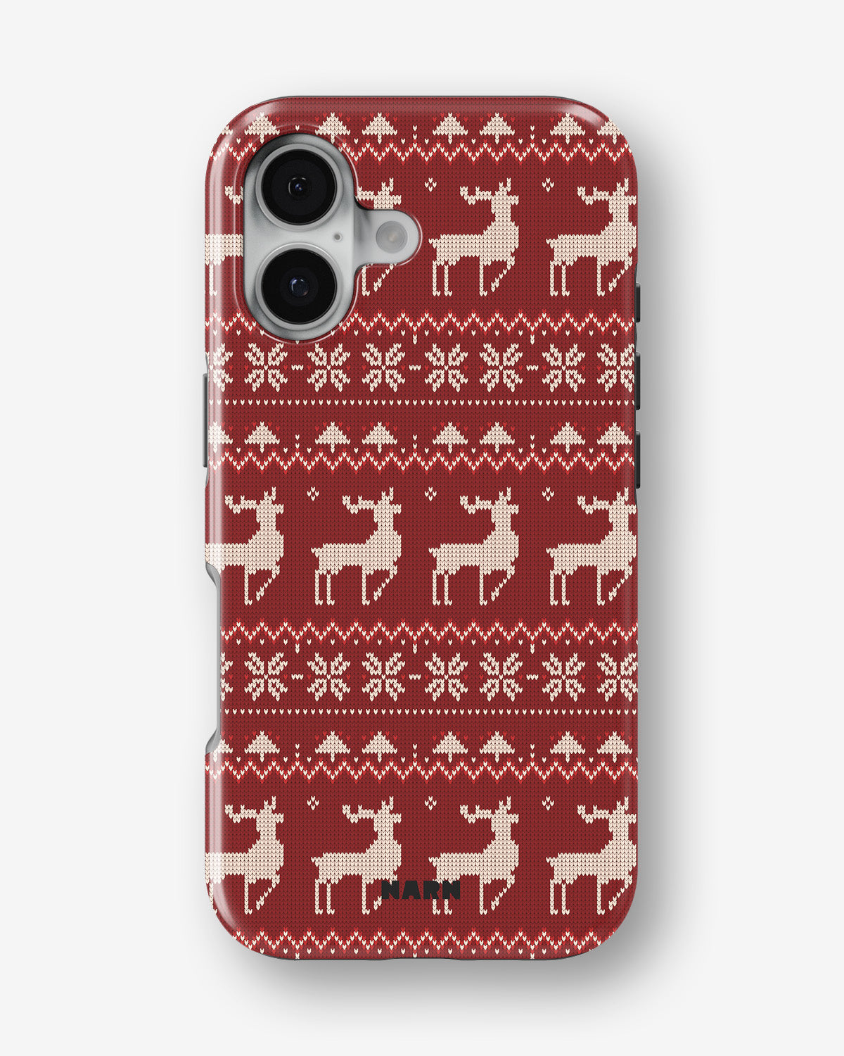 iPhone 16 Tough Case – Reindeer Knit - View 1
