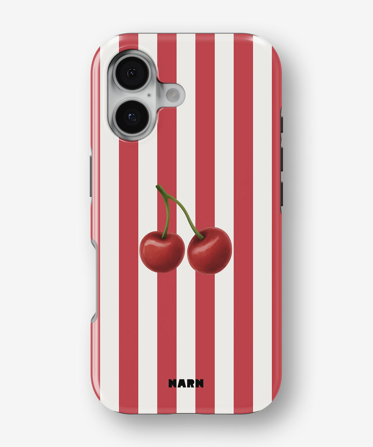 iPhone 16 Tough Case – Cherry Stripes - View 1