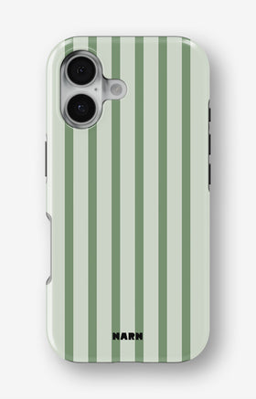 iPhone 16 Tough Case – Sage Stripes - View 1