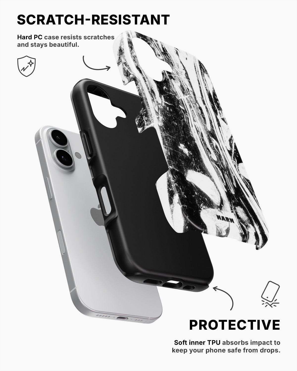 iPhone 16 Tough Case – Liquid Obsidian - View 2