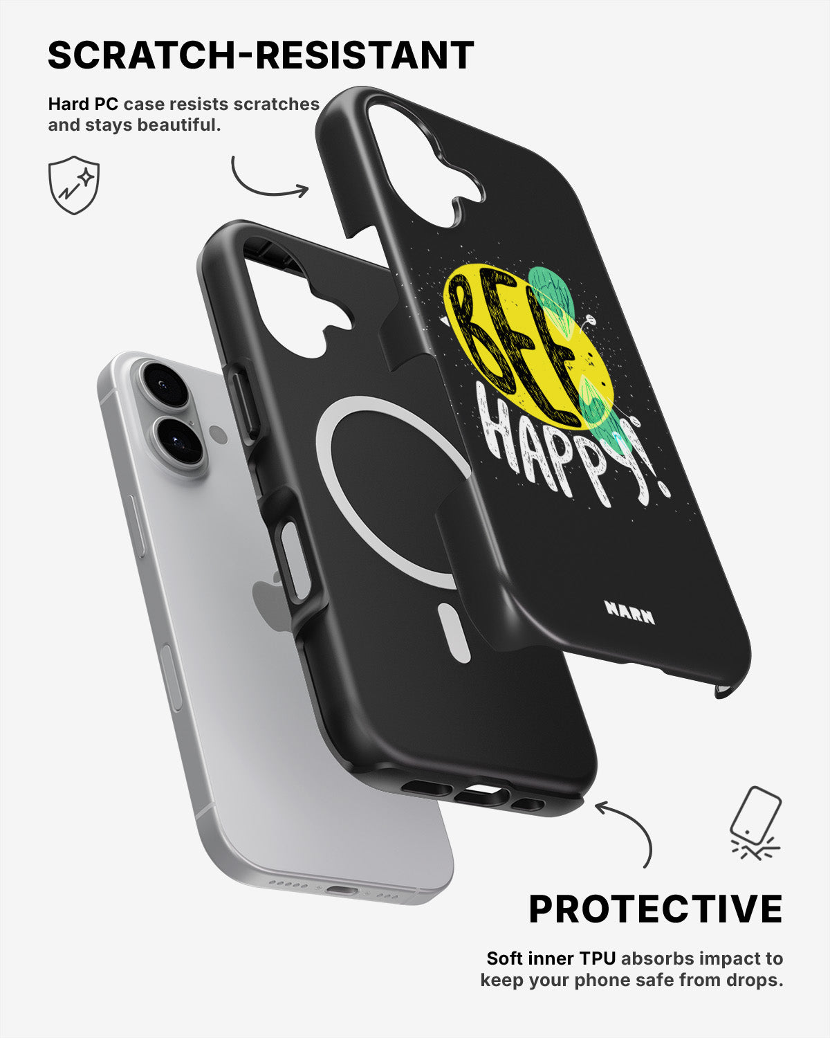 iPhone 16 Tough Case – BEE Happy - View 2