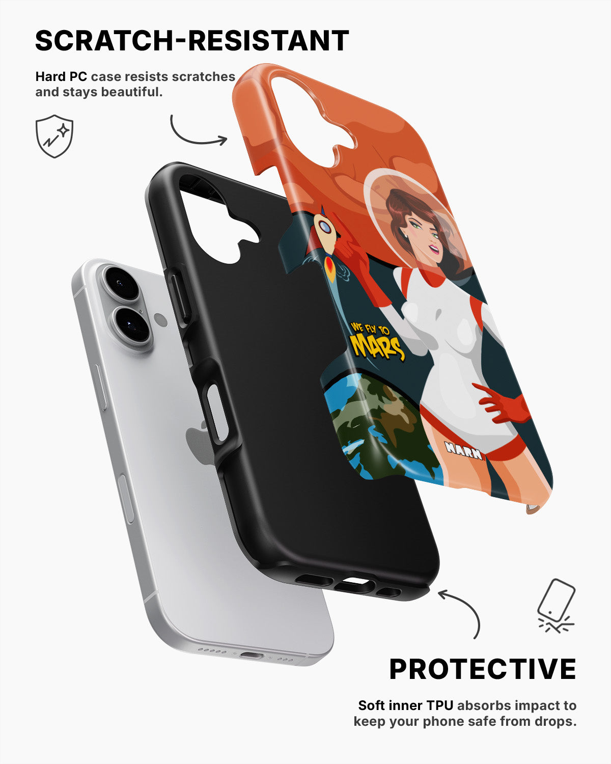 iPhone 16 Tough Case – We Fly To Mars - View 2