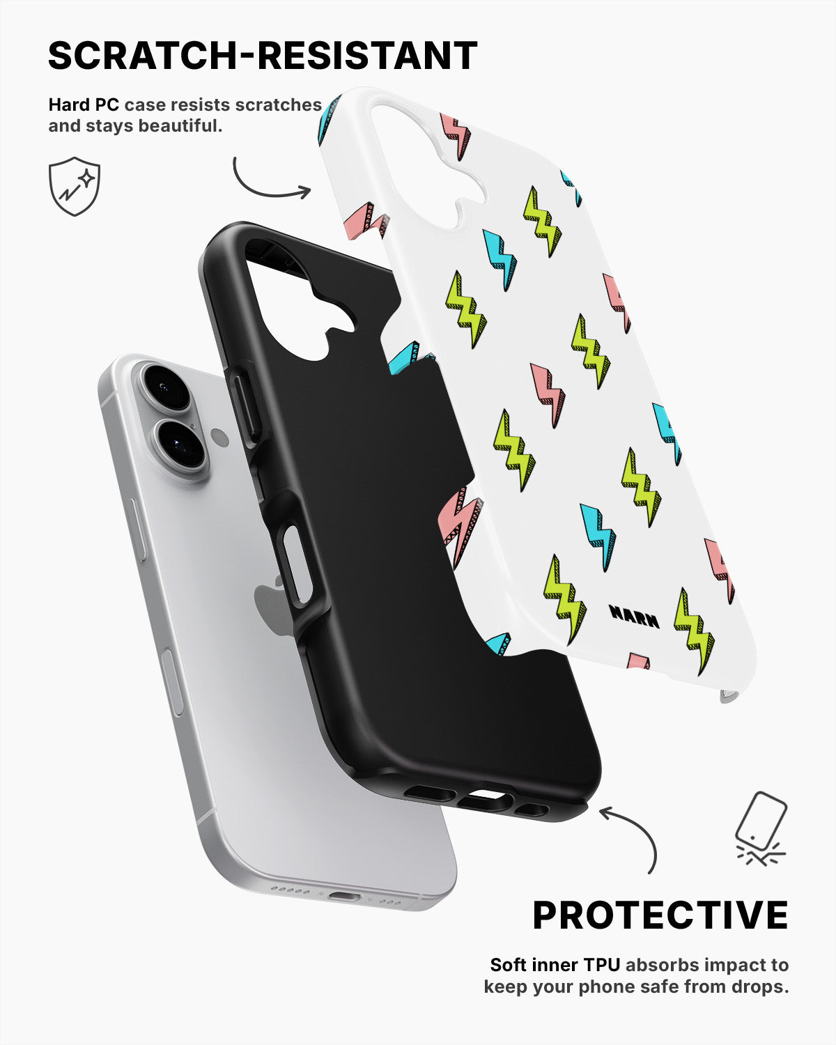 iPhone 16 Tough Case – Lightning Bolts - View 2