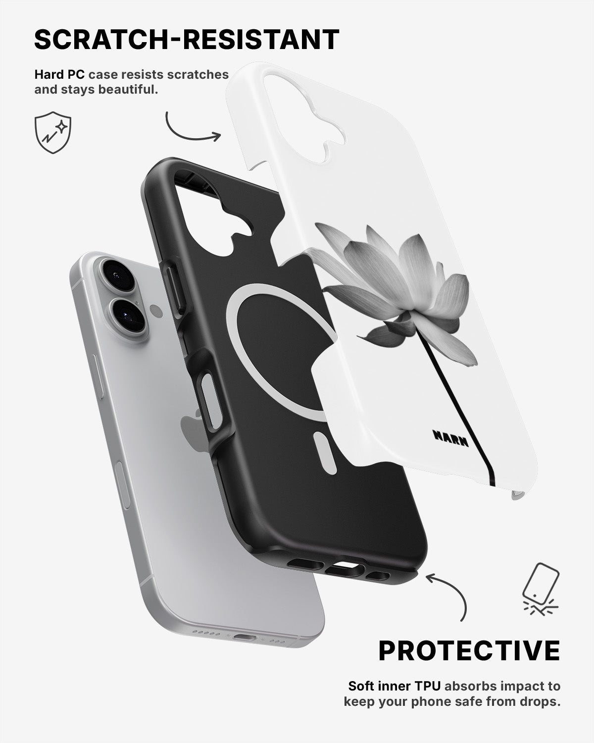 iPhone 16 Tough Case – Lotus - View 2