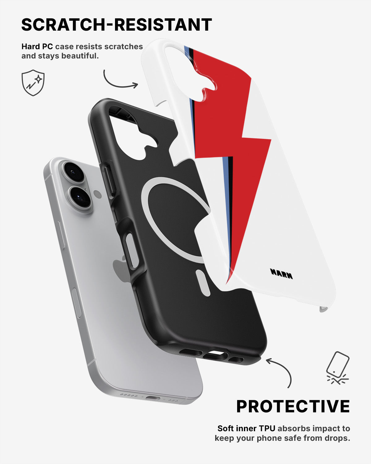 iPhone 16 Tough Case – White Bowie  - View 2