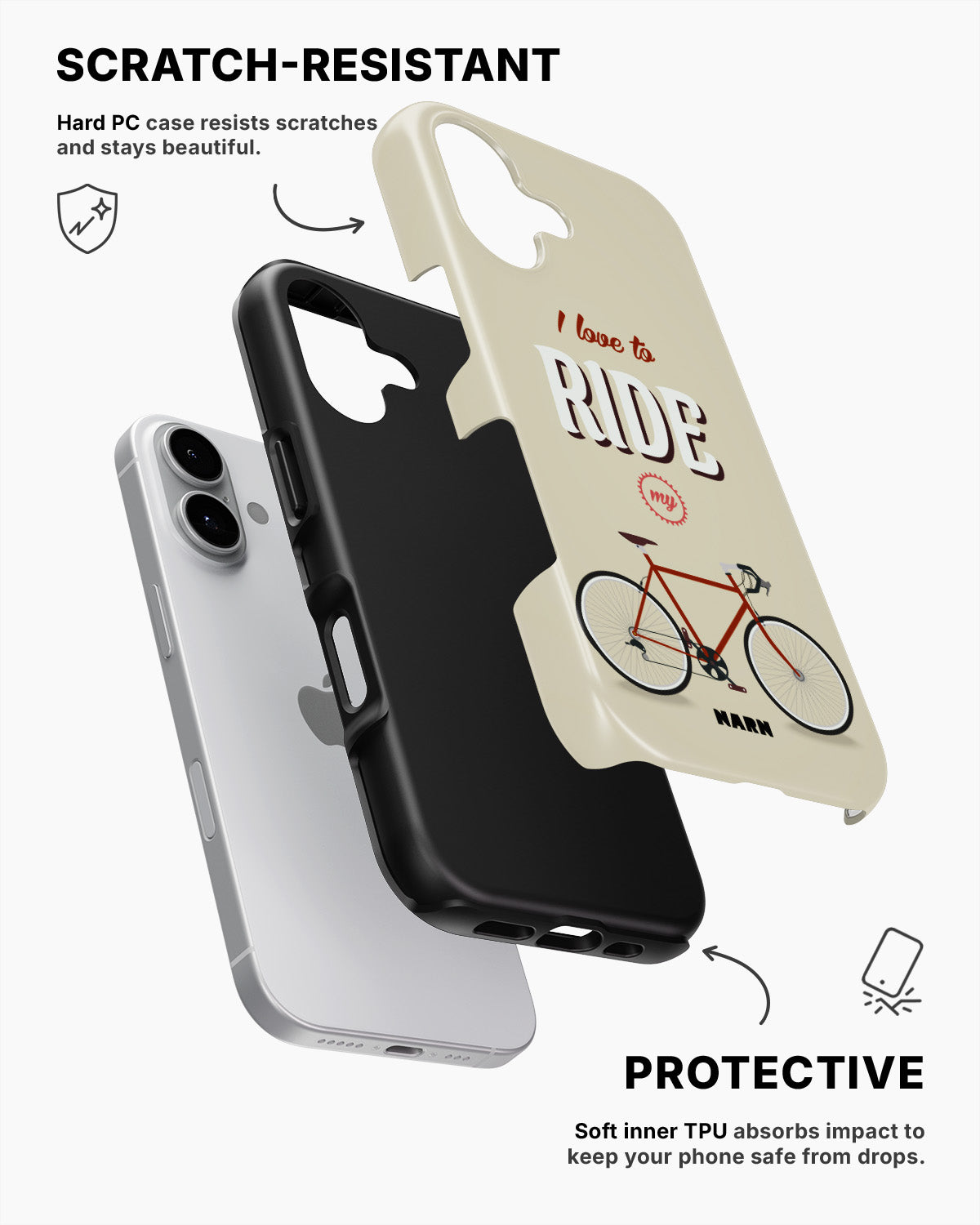 iPhone 16 Tough Case – Ride My Bicycle - View 2