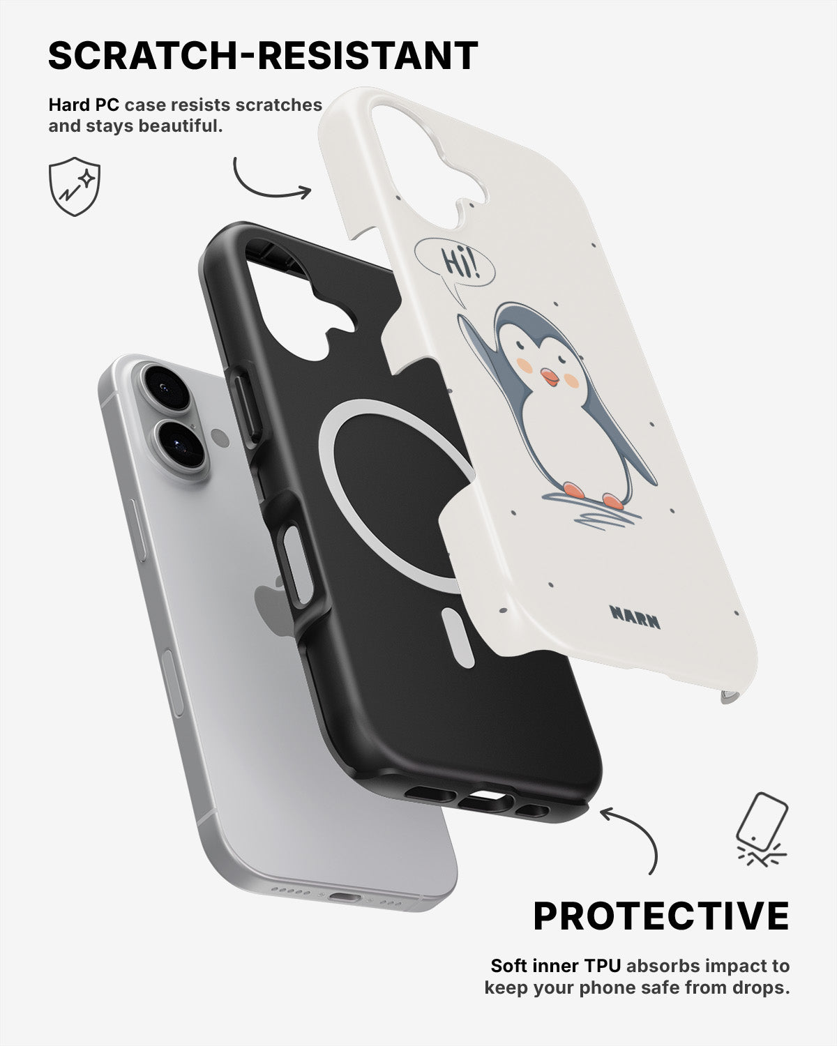 iPhone 16 Tough Case – Cute Penguin - View 2