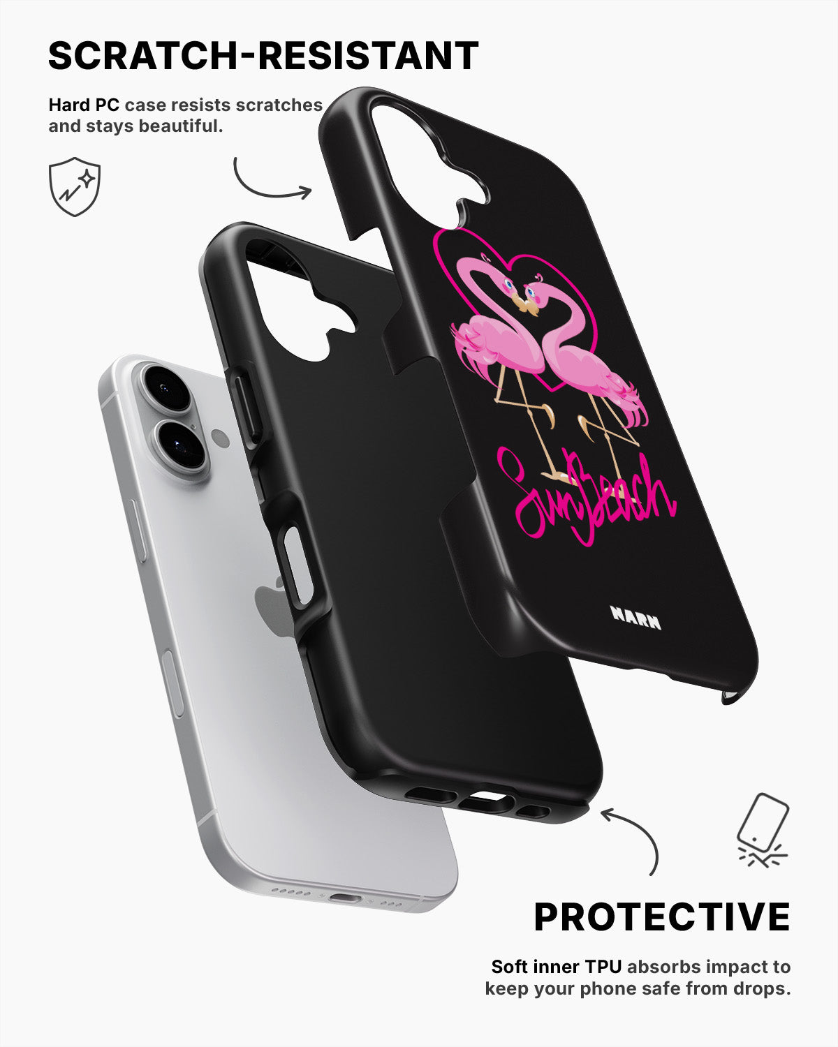 iPhone 16 Tough Case – Beach Flamingo - View 2