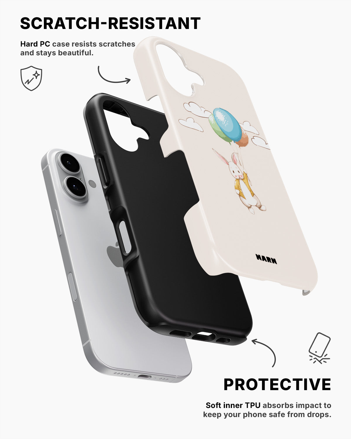 iPhone 16 Tough Case – Flying Rabbit - View 2