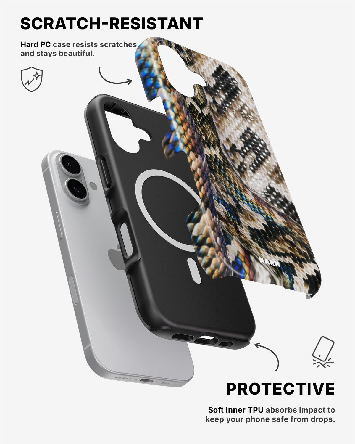 iPhone 16 Tough Case – Shining Snakeskin - View 2