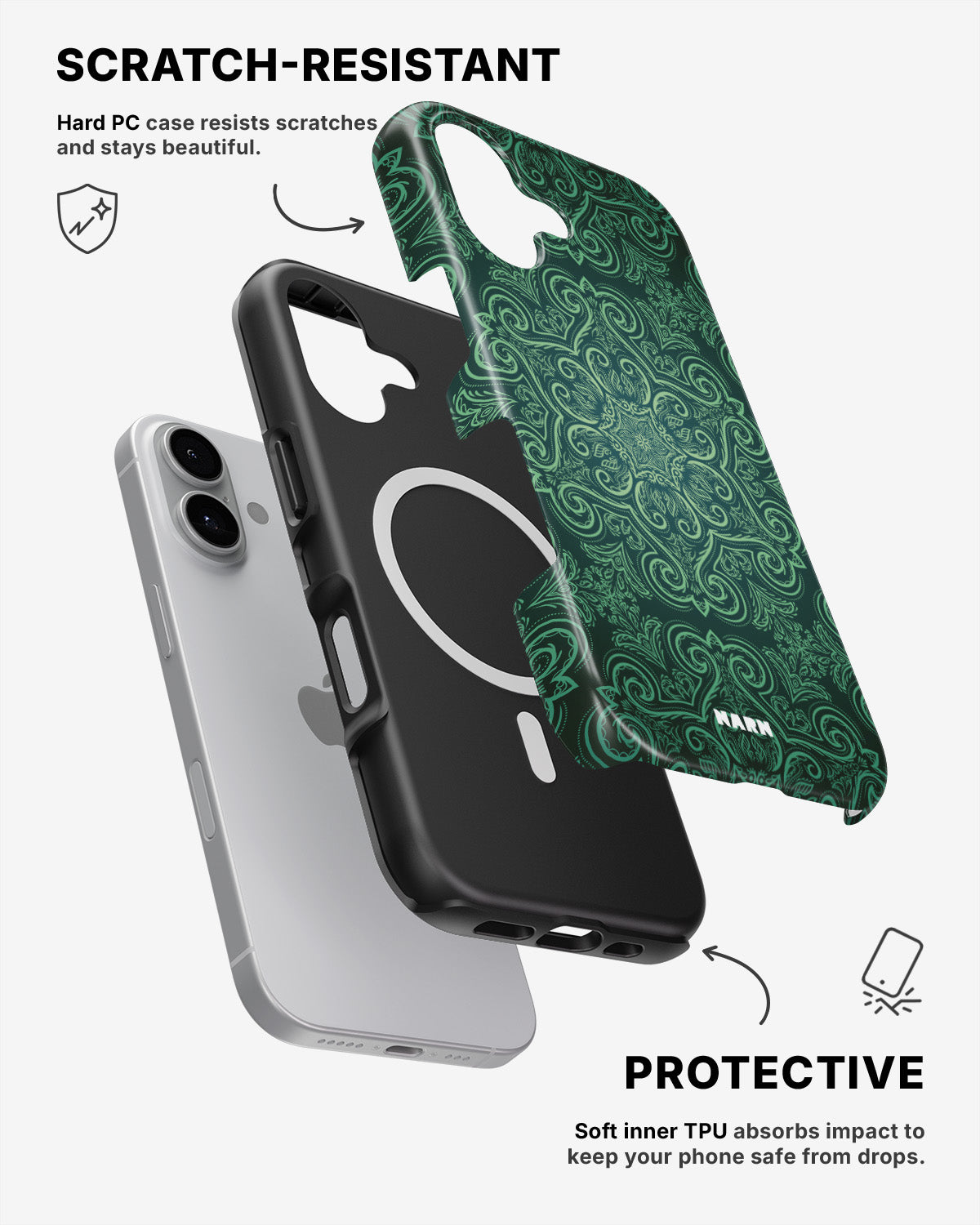iPhone 16 Tough Case – Retro Forest - View 2