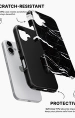 iPhone 16 Tough Case – Black Marble - View 2