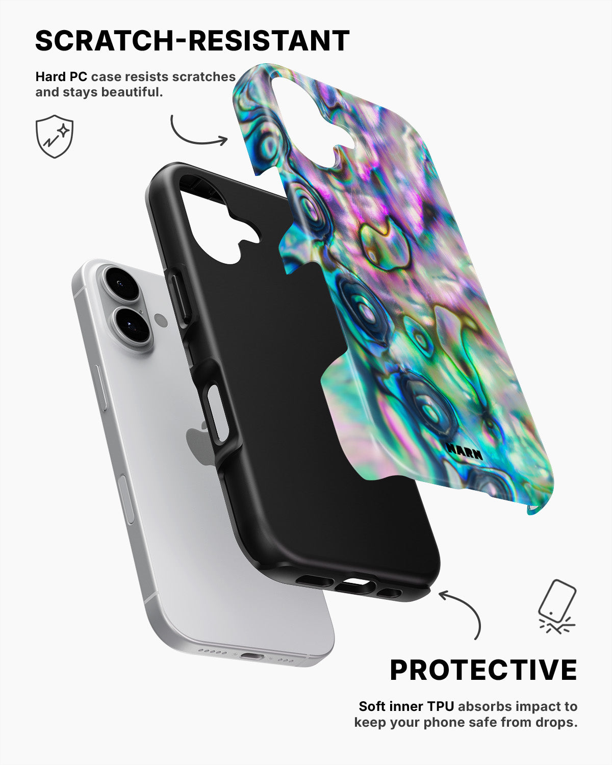 iPhone 16 Tough Case – Seashell - View 2