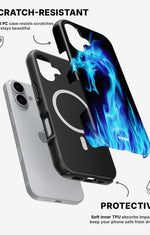 iPhone 16 Tough Case – Blue Flames Dragon - View 2