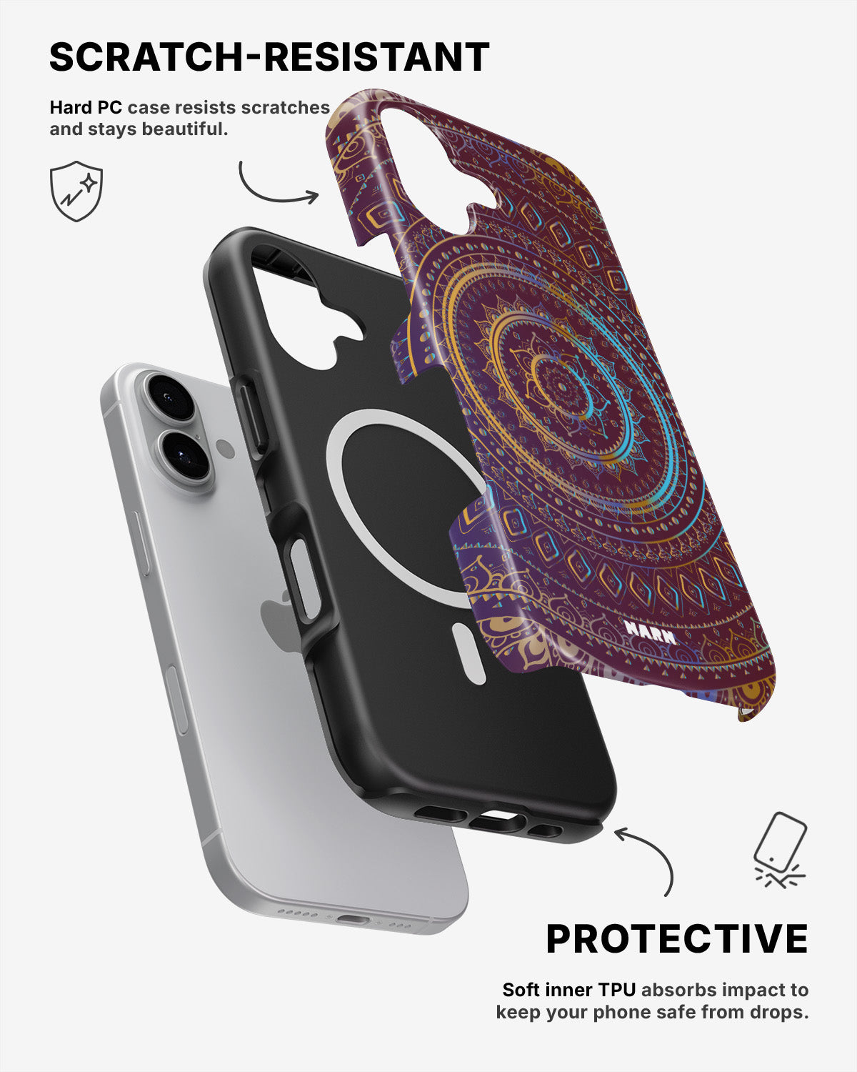 iPhone 16 Tough Case – Royal Mandala - View 2