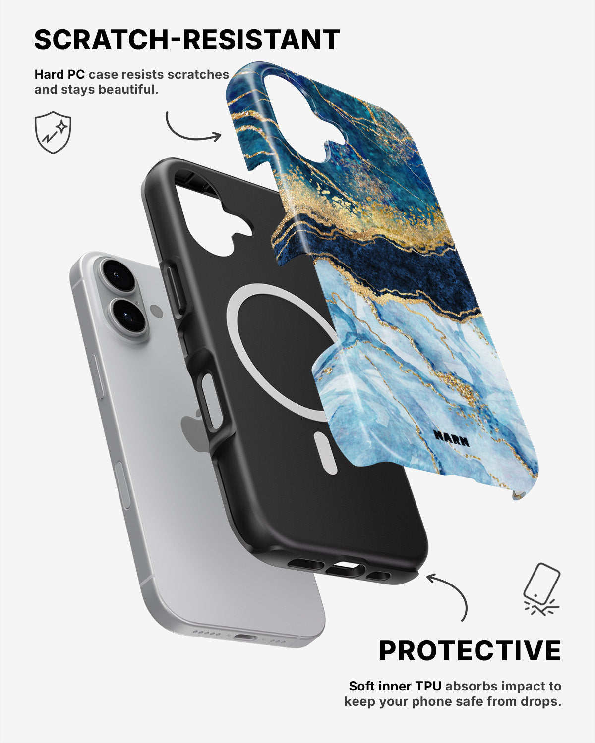 iPhone 16 Tough Case – Blue Dream - View 2