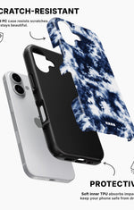 iPhone 16 Tough Case – Tie Dye Blue - View 2