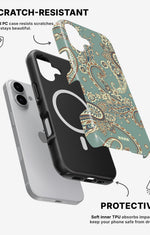 iPhone 16 Tough Case – Paisley Green - View 2