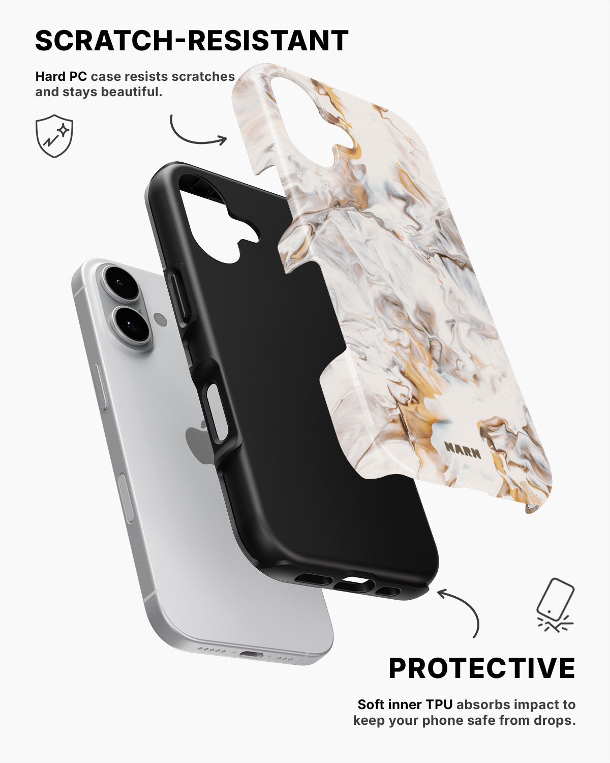 iPhone 16 Tough Case – Icy Caramel - View 2