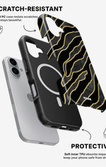 iPhone 16 Tough Case – Golden Zebra - View 2