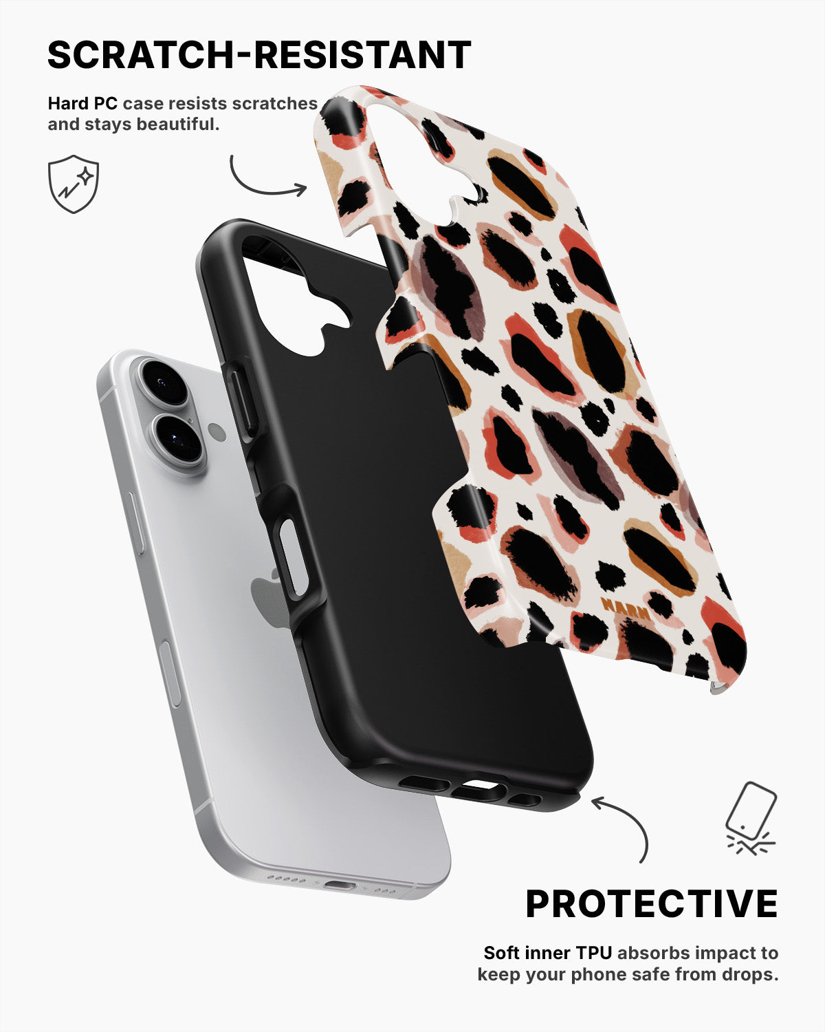iPhone 16 Tough Case – Artsy Leopard - View 2