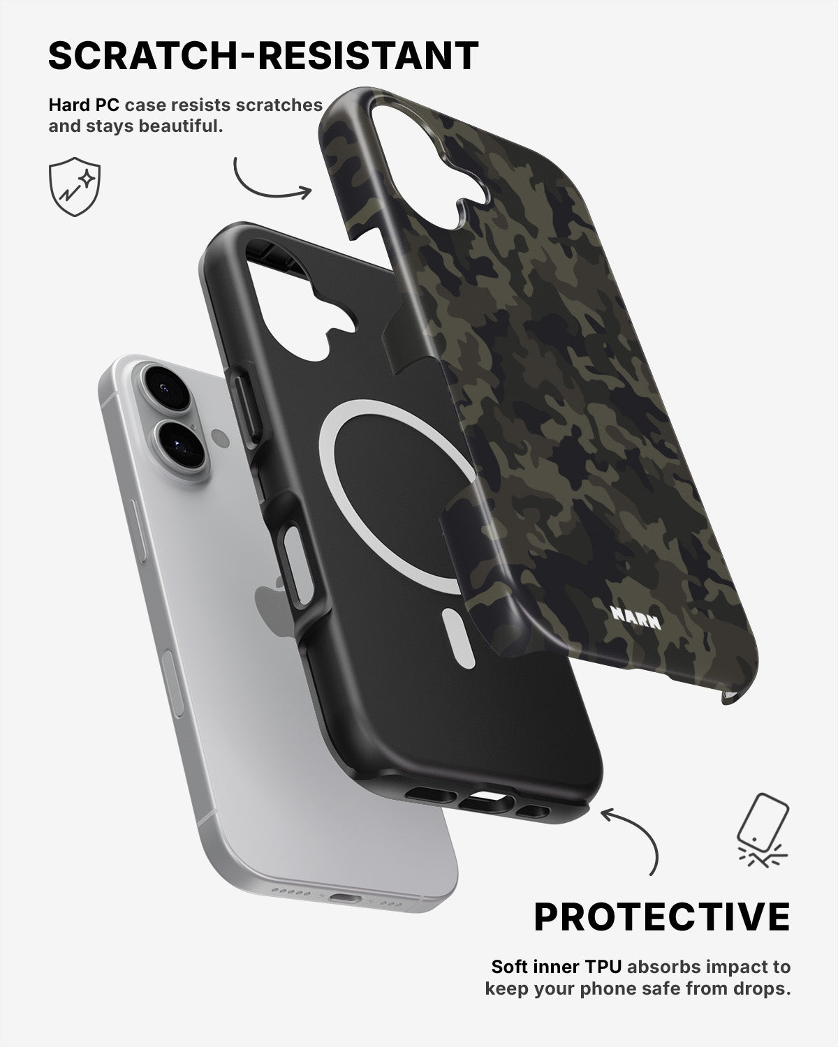iPhone 16 Tough Case – Jungle Green Camo - View 2