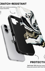 iPhone 16 Tough Case – Golden Swirl - View 2