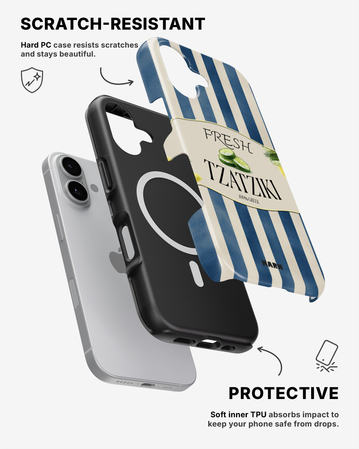 iPhone 16 Tough Case – Greek Blues - View 2