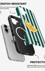 iPhone 16 Tough Case – Lemon Stripes - View 2