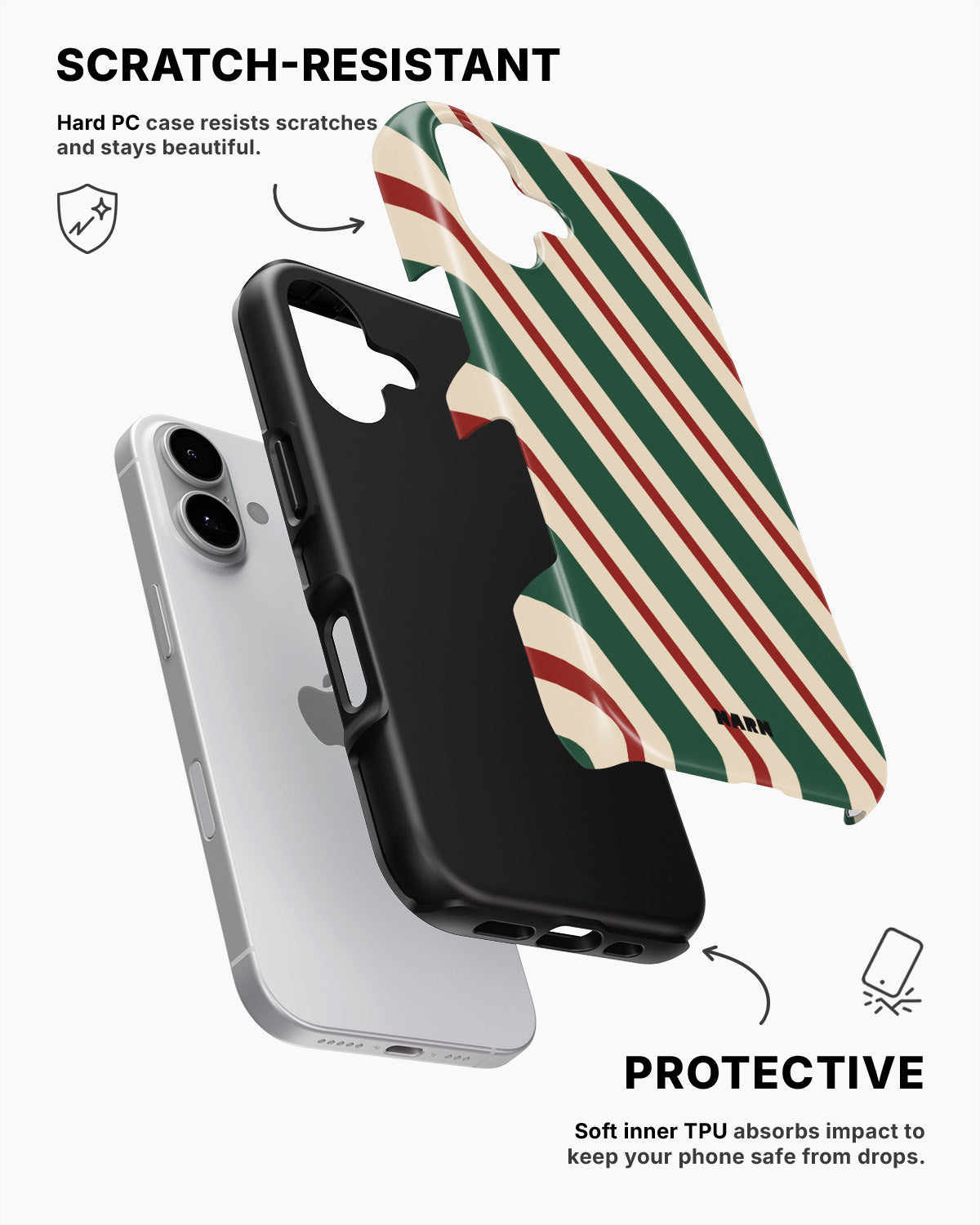 iPhone 16 Tough Case – Candy Stripe - View 2
