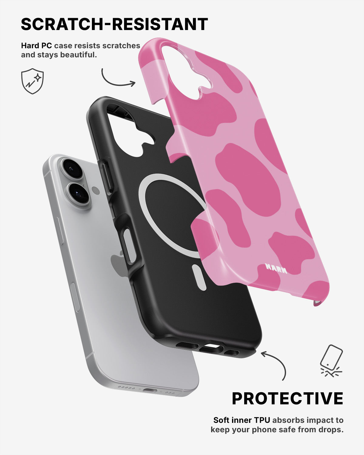 iPhone 16 Tough Case – Pink Moo - View 2