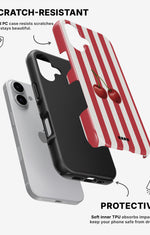 iPhone 16 Tough Case – Cherry Stripes - View 2