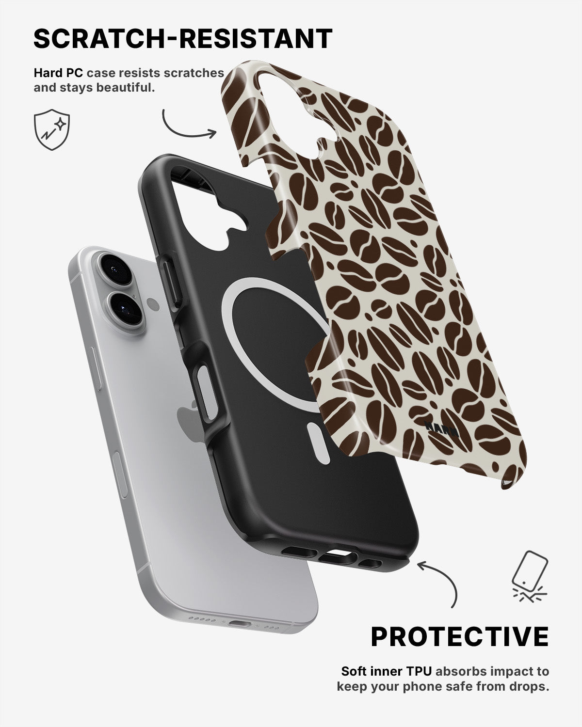 iPhone 16 Tough Case – Coffee Beans - View 2